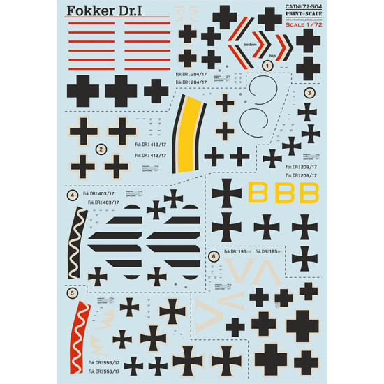 Fokker Dr I 72-504 Scale 1/72 Fokker Dr I 72-504 Scale 1/72