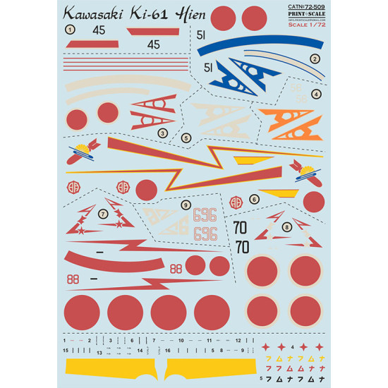 Kawasaki Ki-61. Part 2  72-509  Scale 1/72