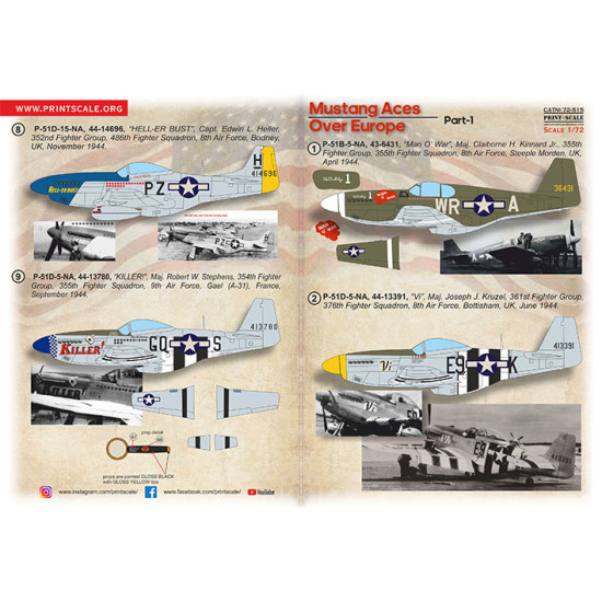 Mustang Aces Over Europe Part 1 / 72-515 / Scale 1/72