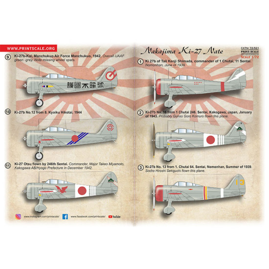 Nakajima Ki-27 72-521 Scale 1/72