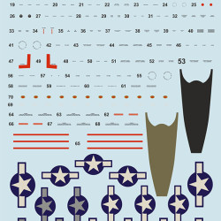 P-51 B/D Mustang Technical stencils 72-522 Scale 1/72