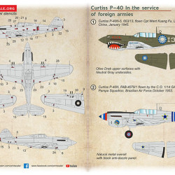 Curtiss P-40 In the service of foreign armies. Part-1  72-524  Scale 1/72