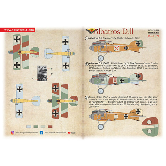 Albatros D.ll 72-528 Scale 1/72