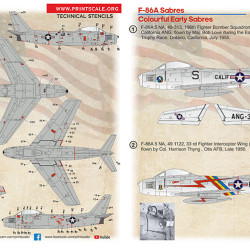 F-86A Sabres Colourful Early Sabres Part-2 72-531 Scale 1/72