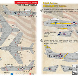 F-86A Sabres. Colourful Early Sabres Part-3 72-532 Scale 1/72