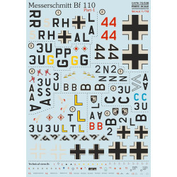 Messerschmitt Bf 110 Part-1 72-538 Scale 1/72
