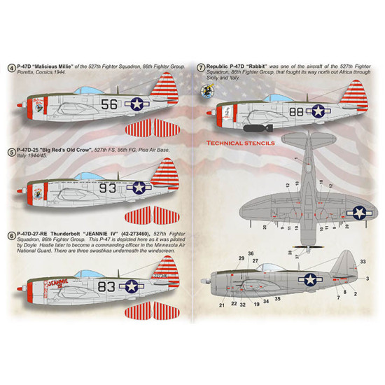 Republic P-47 Thunderbolt 72-540 Scale 1/72