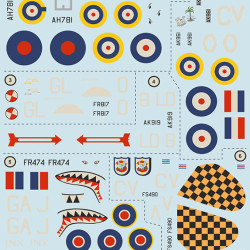 Curtiss P-40 Warhawk/Tomahawk/Kittyhawk 72-541 Scale 1/72
