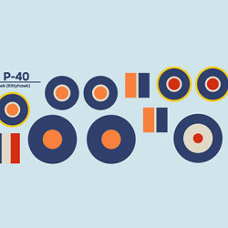 Curtiss P-40 Warhawk/Tomahawk/Kittyhawk 72-541 Scale 1/72