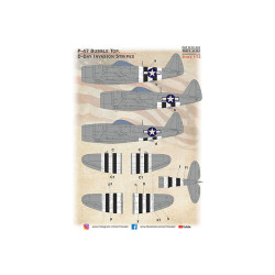P-47 Bubbletop D-Day Invasion Stripes 72-543 Scale 1/72