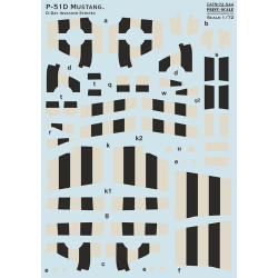 P-51D Mustang D-Day Invasion Stripes 72-544 Scale 1/72