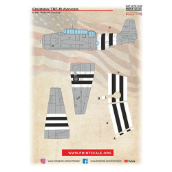 Grumman TBF/M Avenger  D-Day Invasion Stripes 72-546 Scale 1/72