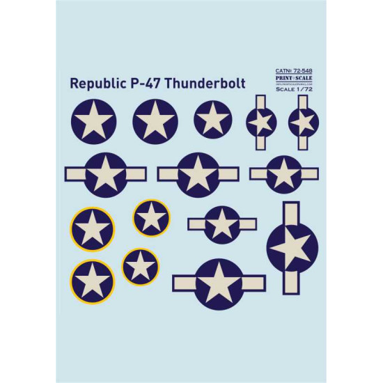 Republic P-47 Thunderbolt 72-548 Scale 1/72