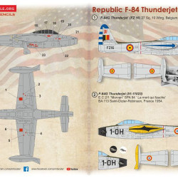 Republic F-84G Thunderjet Part-1 72-550 Scale 1/72