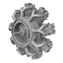 Aircraft Engines Bristol Jupiter PSR72027 Scale 1/72