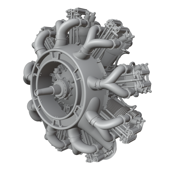 Aircraft Engines Bristol Jupiter PSR72027 Scale 1/72