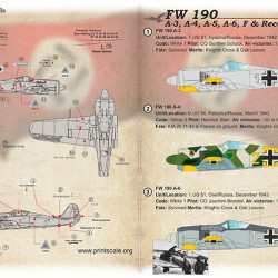 FW 190 A-3, A-4, A-5, A-6, F & Recon Part-1 48-281 Scale 1:48