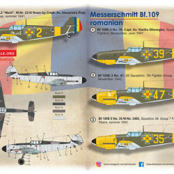 Bf 109 Roumains Part 1 72-507 Scale 1:72