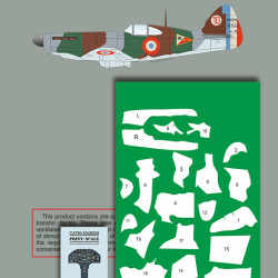 Dewoitine D.520 mask +decal+3D decal PSM48002 Scale 1:48