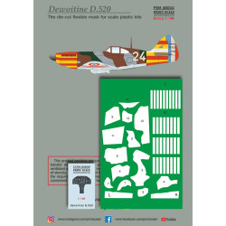 Dewoitine D.520 mask +decal+3D decal PSM48004 Scale 1:48