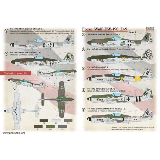 FW 190 D-9 Part-2 48-258 Scale 1:48