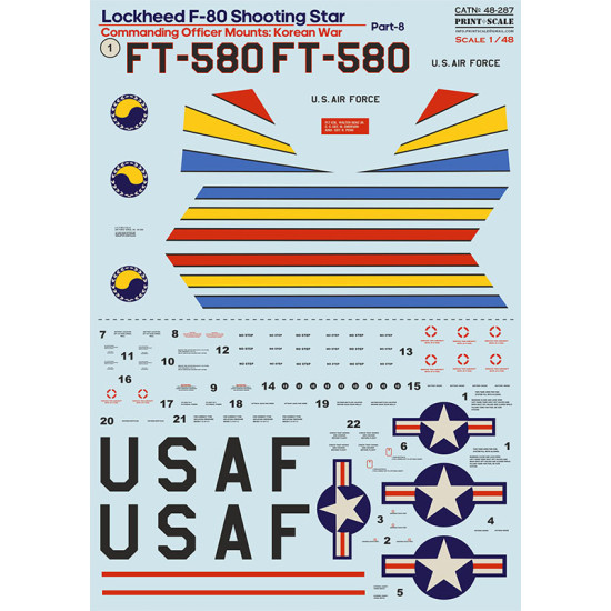 Lockheed F-80 Shooting Star Part 8 48-287 Scale 1:48