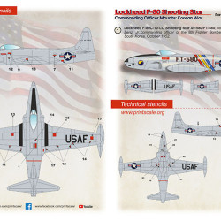 Lockheed F-80 Shooting Star Part 8 48-287 Scale 1:48