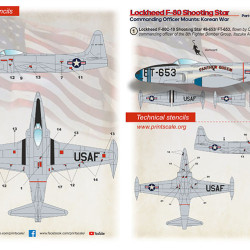 Lockheed F-80 Shooting Star Part 5 48-235 Scale 1:48