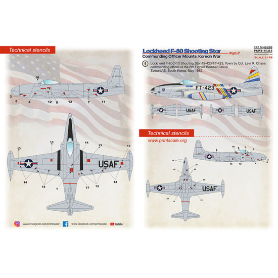 Lockheed F-80 Shooting Star Part 7 48-286 Scale 1:48