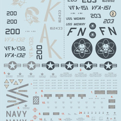 Mc Donnel Douglas Hornet F/A-18 Part-2 48-262 Scale 1:48