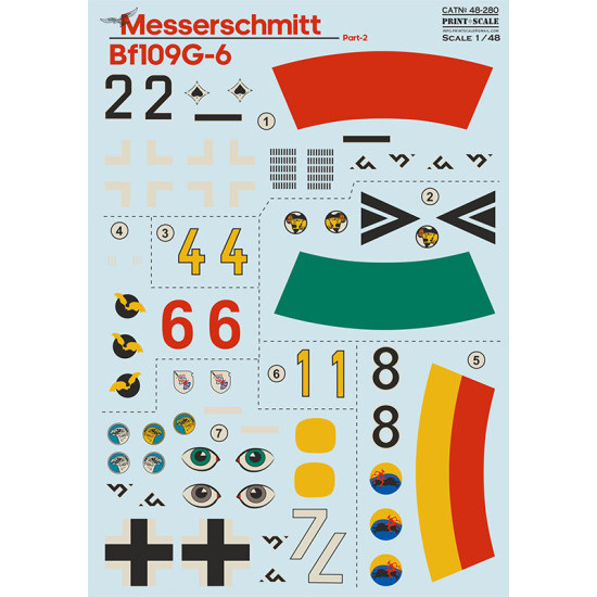 Messerschmitt BF 109G-6 Part-2 48-280 Scale 1:48