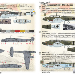 Messerschmitt Bf-110 Aces Part-3 48-292 Scale 1:48