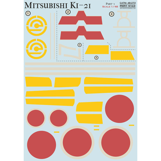 Mitsubishi Ki-21 Part 1 48-273 Scale 1:48