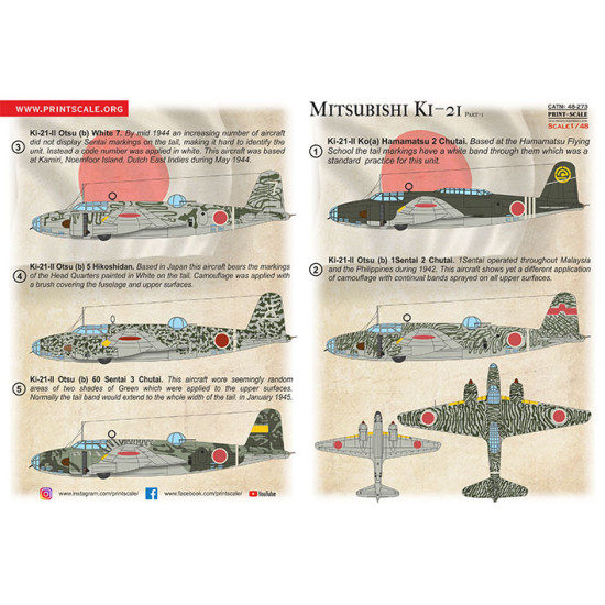 Mitsubishi Ki-21 Part 1 48-273 Scale 1:48