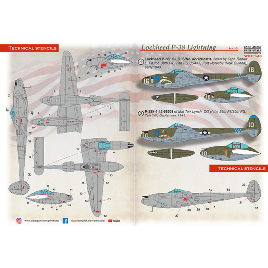 P-38 Lightning Part 5 48-269 Scale 1:48
