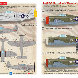 P-47 C/D Razorback Robert S. Jonson 72-505 Scale 1:72