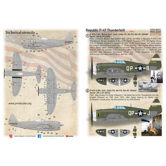 Republic P-47 Thunderbolt Part 2 48-271 Scale 1:48