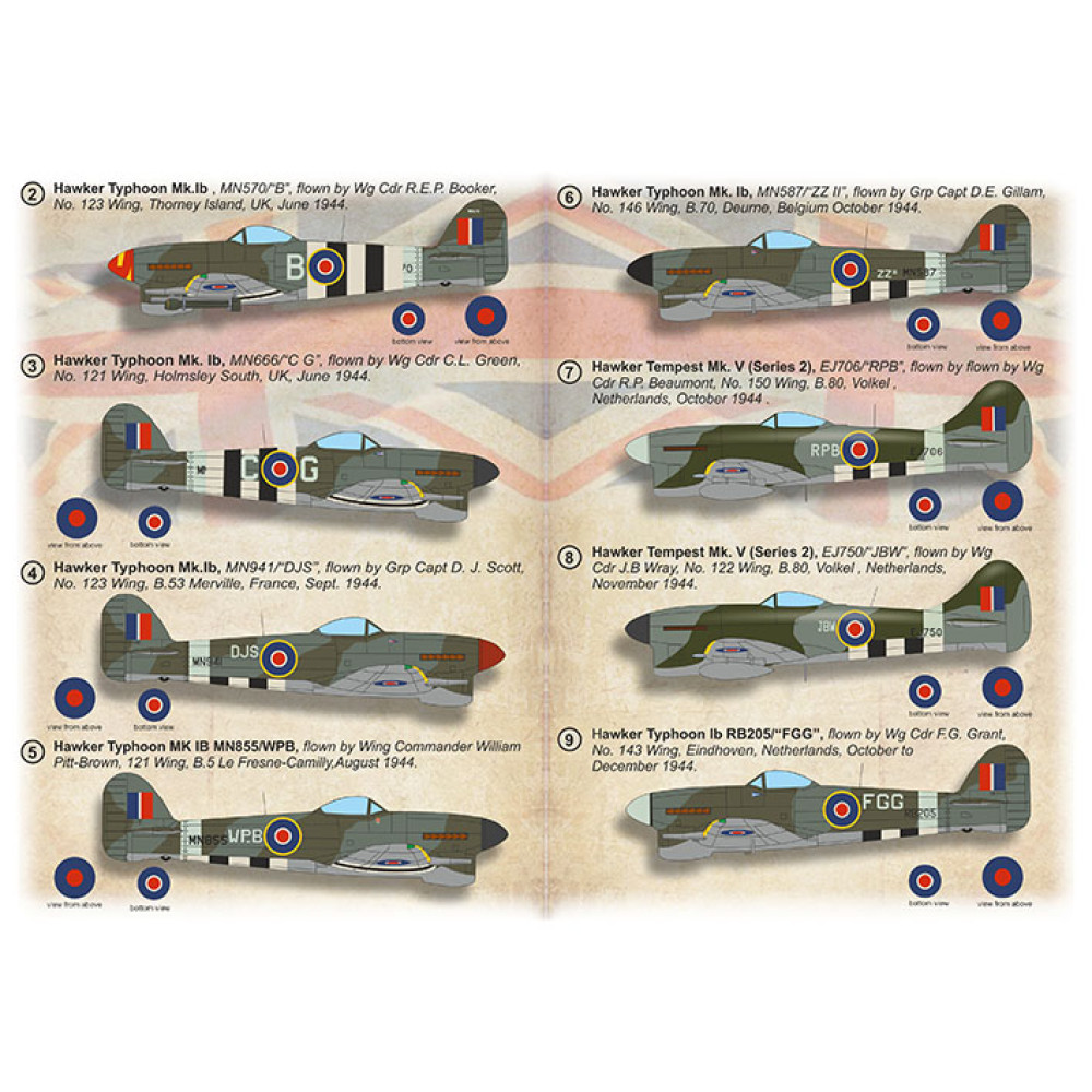 Wing Commander Typhoons and Tempests of the 2nd TAF 72-518 1/72 | Print ...