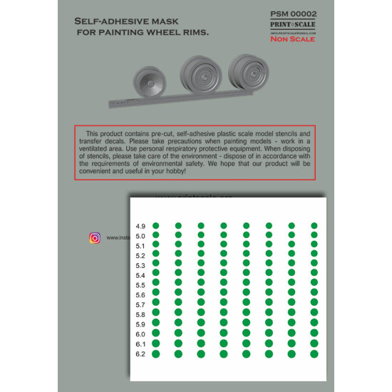 Self-Adhesive Wheel Rim Mask D. 4.9-6.2 PSM00002 – Modelling Accessory