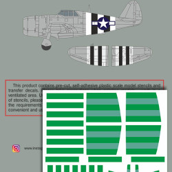 P-47D Razorback D-Day Invasion Stripes PSM72019 Scale 1/72