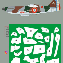 Dewoitine D.520 Mask-decal Psm72016 Scale 1/72