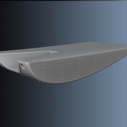 Spitfire Slipper Drop Tank 45 Gallons  3D Printed PSR32020  Scale 1/32 