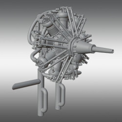 Salmson P9 Aircraft Engines PSR32017 Scale 1/32