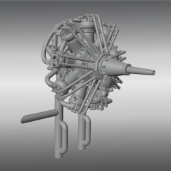 Salmson P9 Aircraft Engine PSR48043 1/48