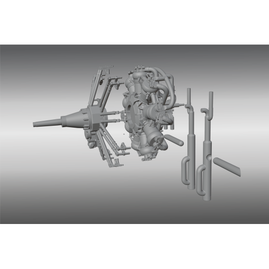 Salmson P9 Aircraft Engine PSR48043 1/48