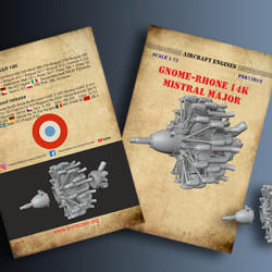 Gnome-Rhône 14K Mistral Major Aircraft Engine PSR72019 1/48