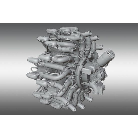 Gnome-Rhône 14K Mistral Major Aircraft Engine PSR72019 1/48