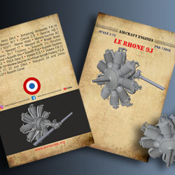 Aircraft Engines Le Rhône 9J PSR72022 Scale 1/72