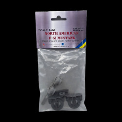 P-51 Mustang Wheels PSW32016 Scale 1/32