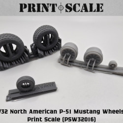 P-51 Mustang Wheels PSW32016 Scale 1/32